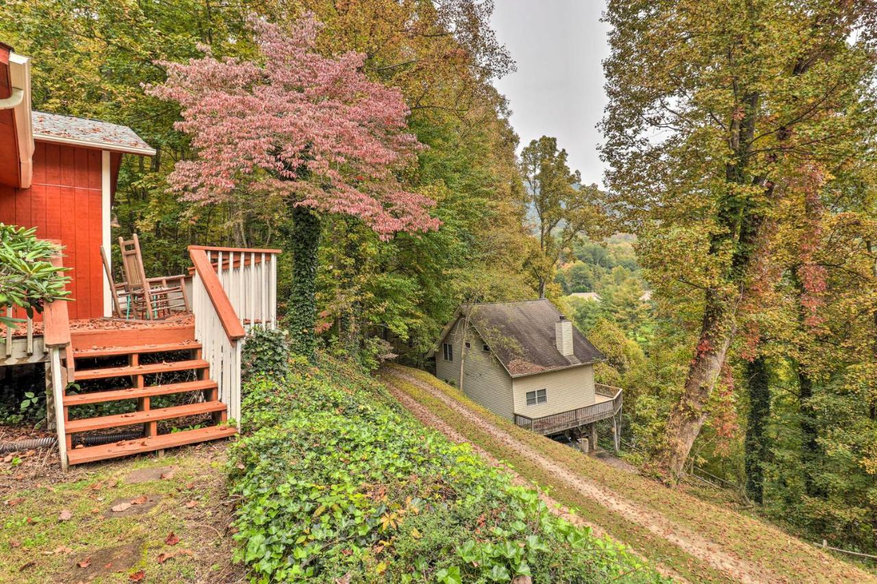 Rustic Red Cabin With Deck In Maggie Valley Club! Eksteriør billede